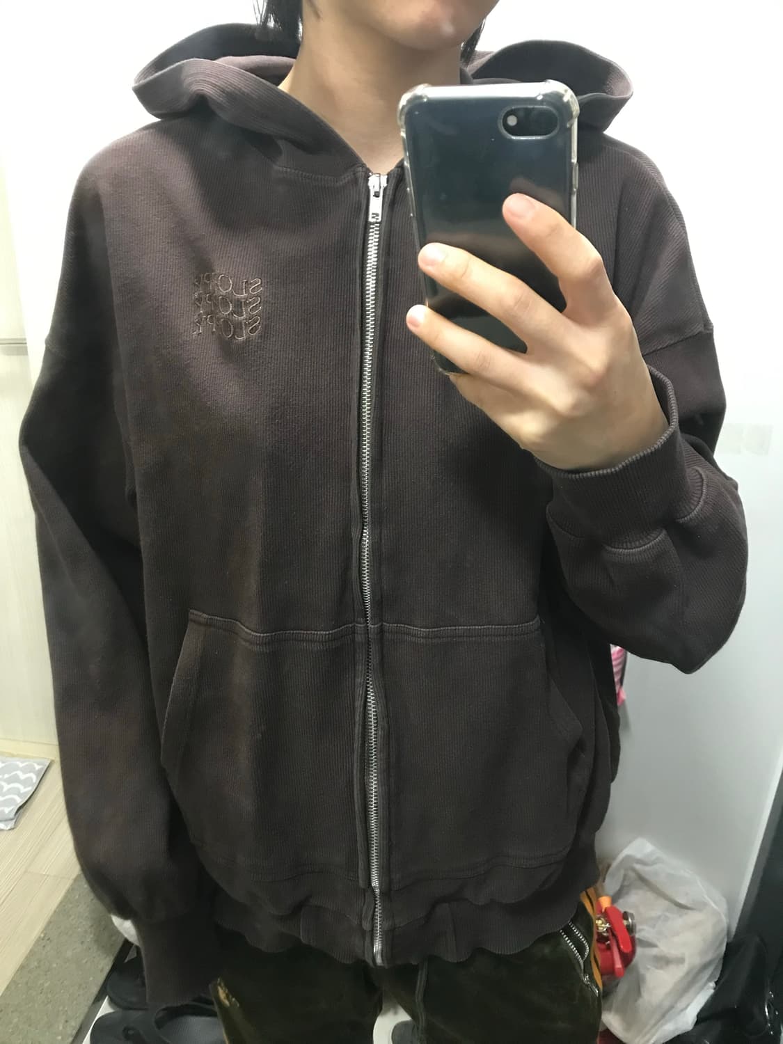 빈티지 브라운 후드집업 상품이미지6