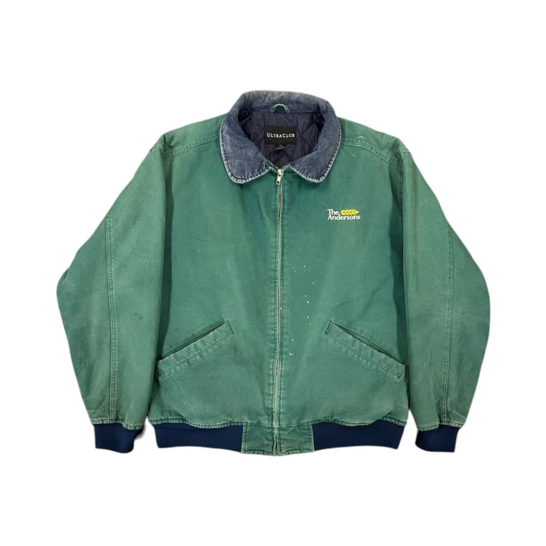 L) 빈티지 USA 그린 워크자켓 캔버스 코듀로이 카라 점퍼 OJ-045 상품이미지1
