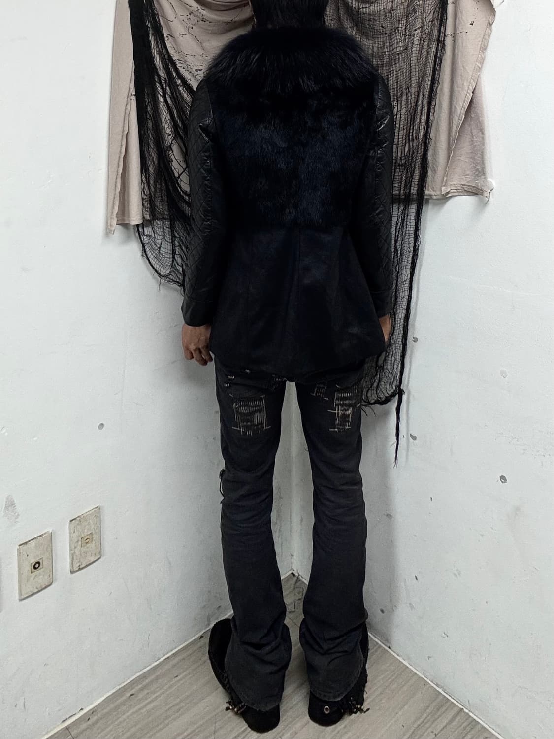 [VKEI]Raccoon Fur Trimming Shadow Washed 상품이미지5