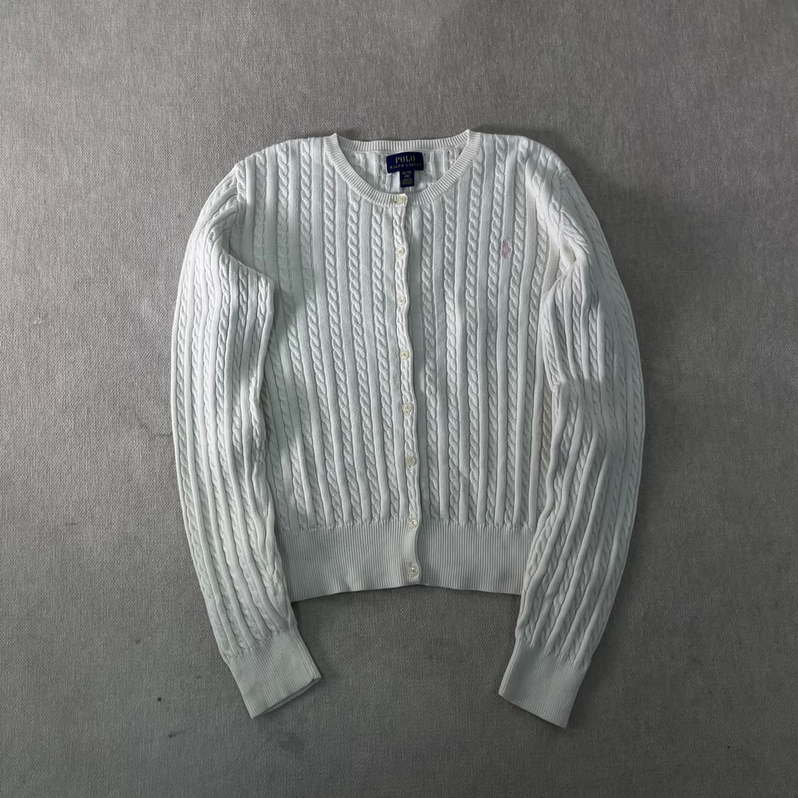 W 95 폴로랄프로렌 스몰포니 꽈배기 가디건  상품이미지1