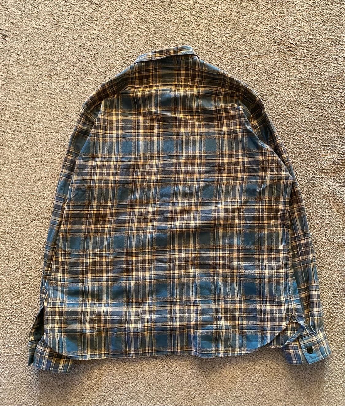 폴로 블루 플레이드 플란넬 XL 상품이미지2