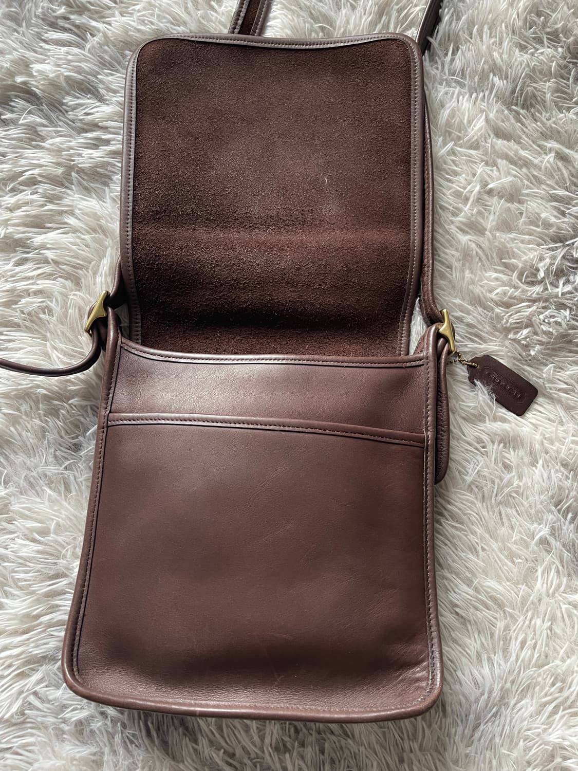 올드코치 빈티지 코치 브라운 가죽 크로스백 상품이미지2