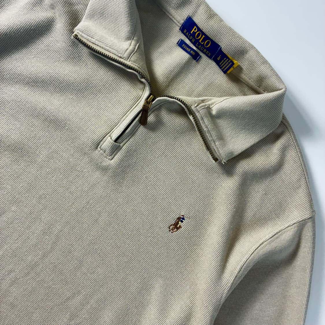 Polo  폴로 랄프로렌 신형 자수 코튼 아이보리 반집업  상품이미지3