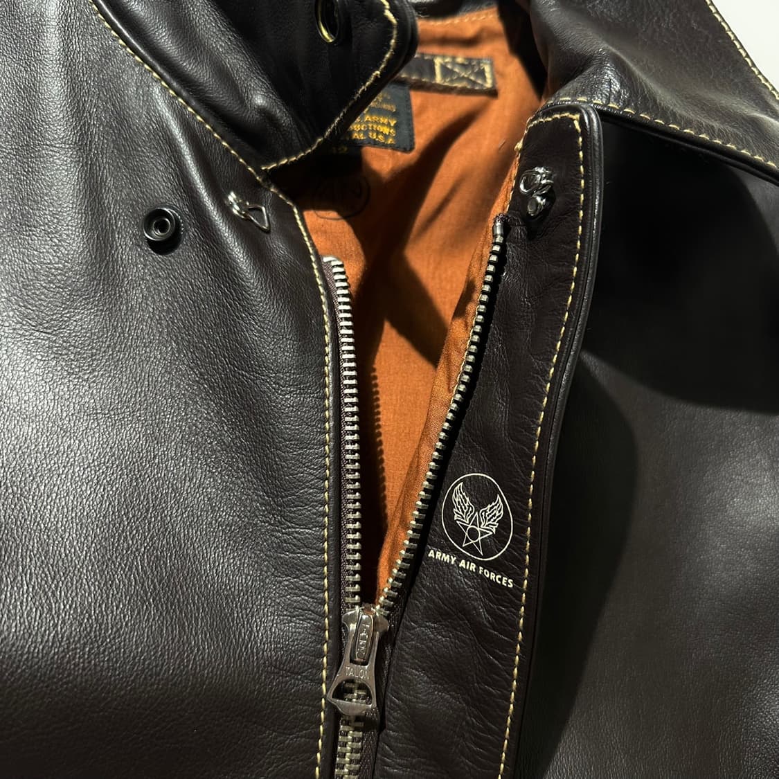 모건 프로덕션 A-2 홀스하이드 말가죽 레더 봄버 자켓 상품이미지6
