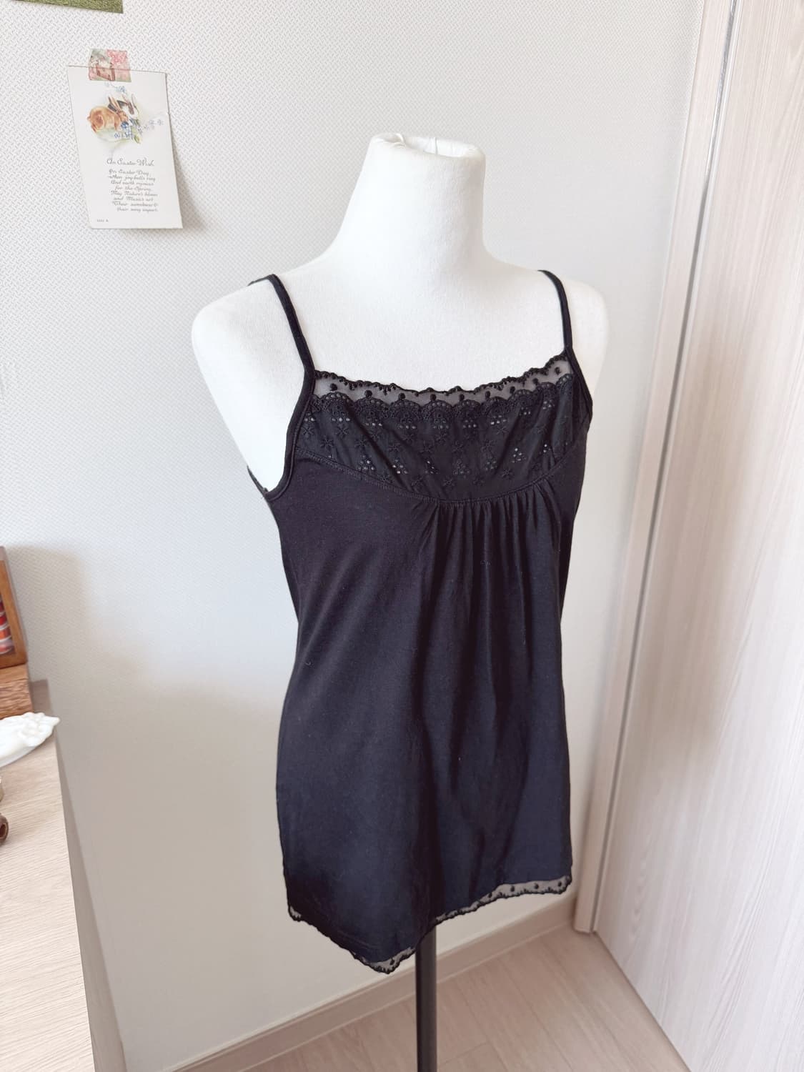 블랙 자수 슬리브리스 (새상품) 상품이미지2