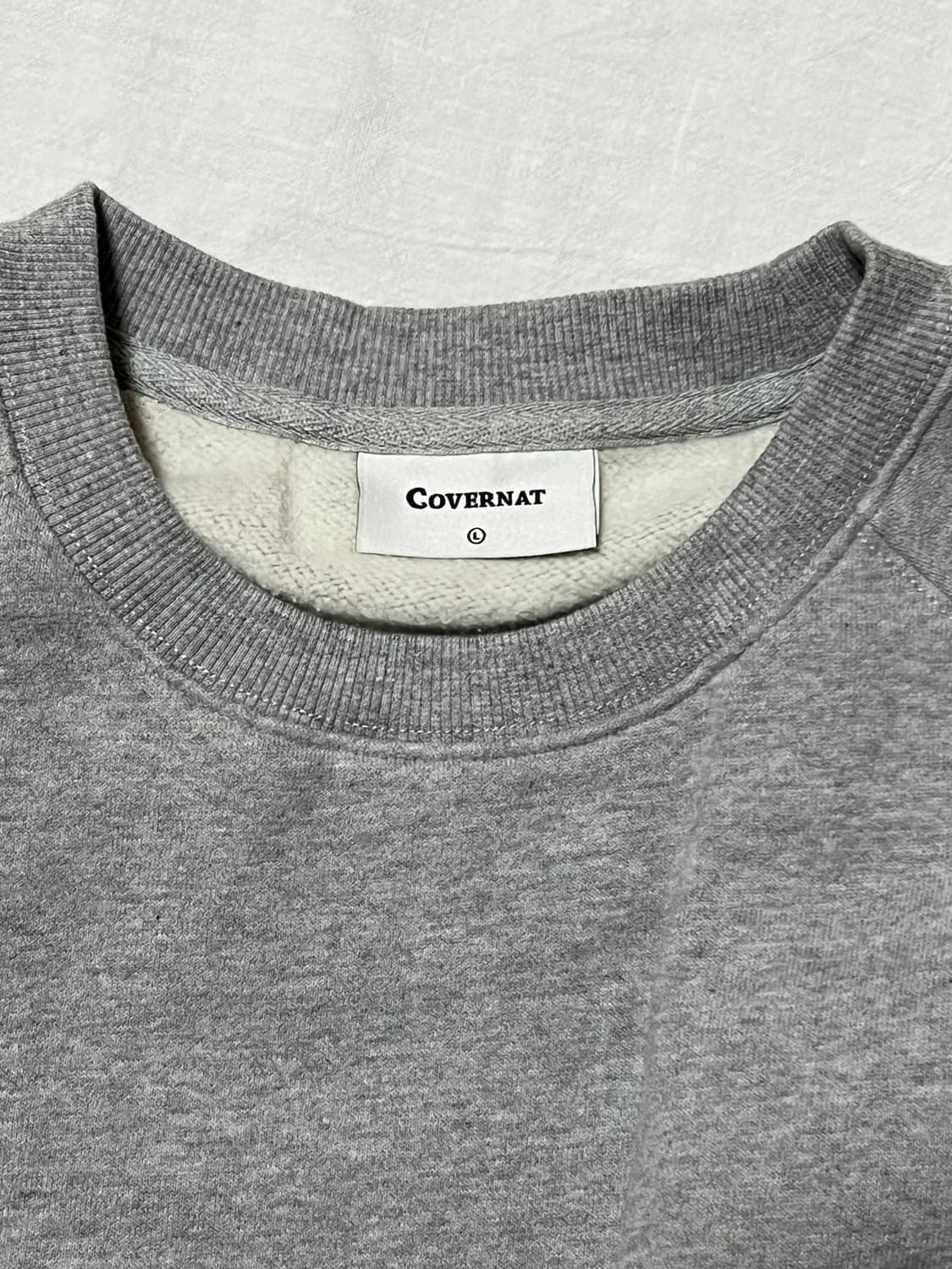 L) 커버낫 스몰 로고 맨투맨 그레이 상품이미지4