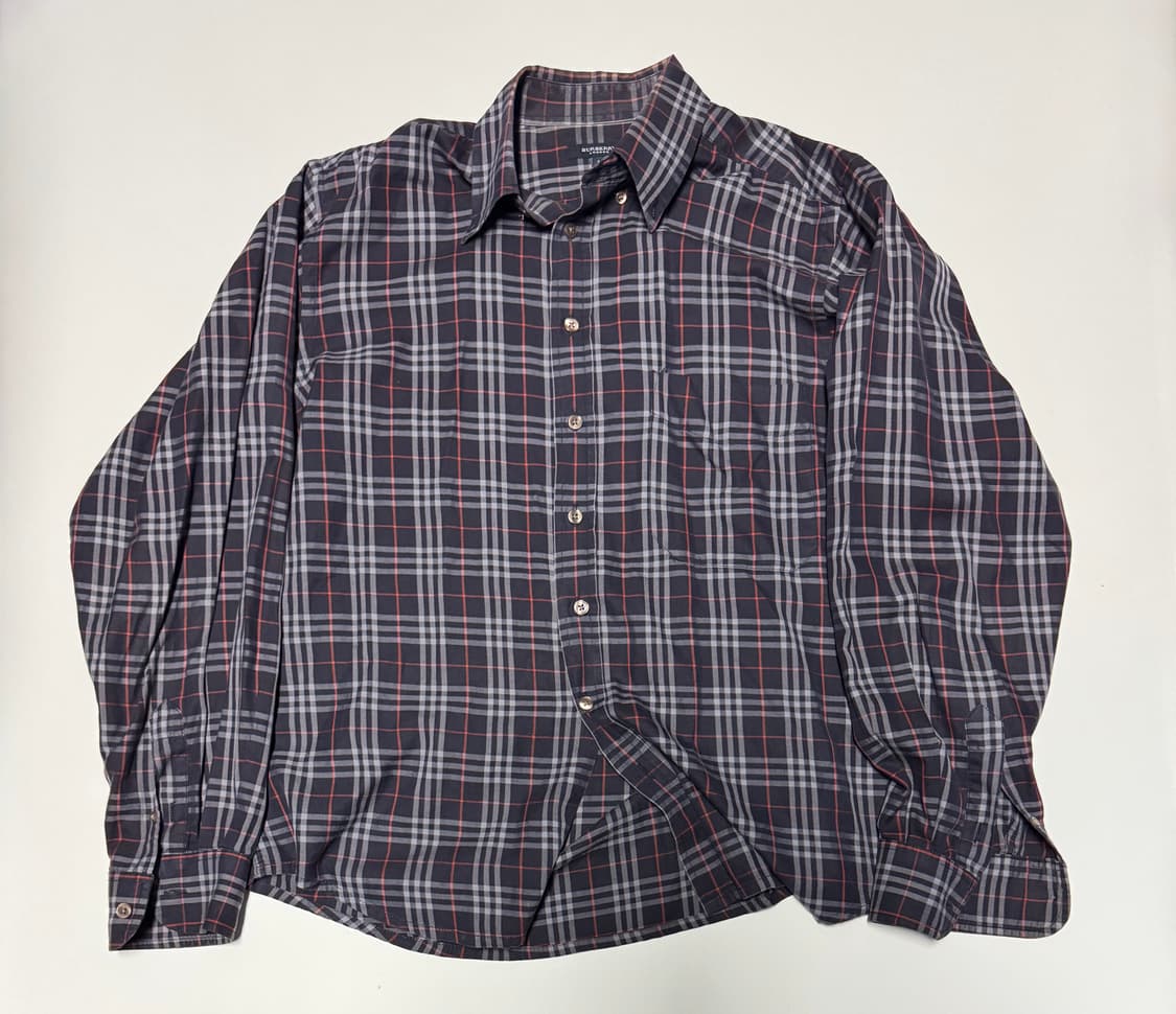 버버리 런던 커스텀 노바체크 체크셔츠 M~L 상품이미지1