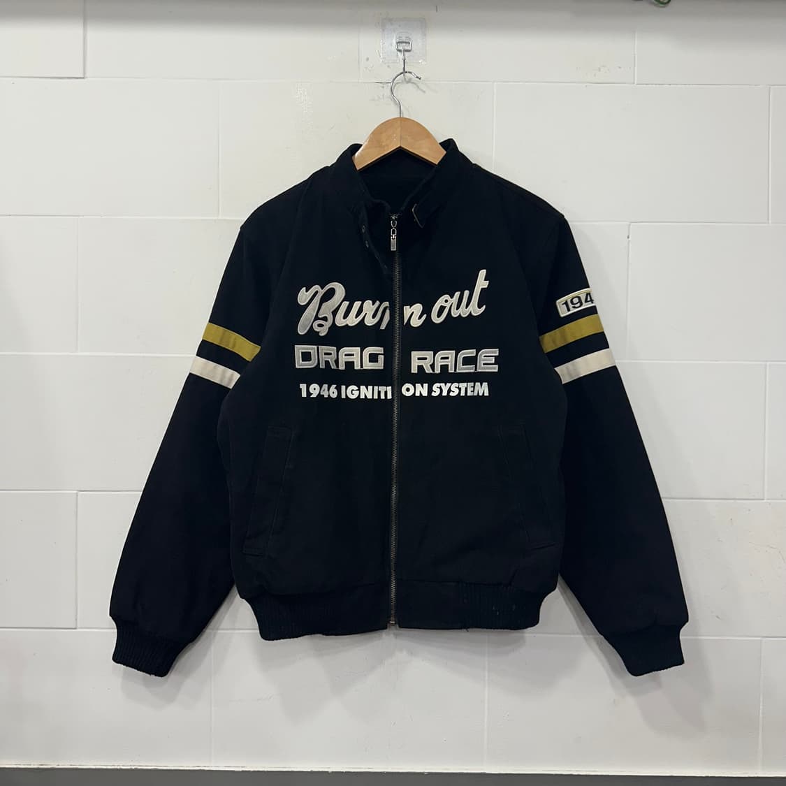 US 레이싱 라이더 바이커 기모 자켓 상품이미지1