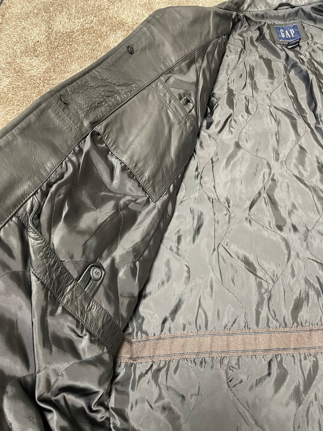 빈티지 올드갭 레더 카코트 old gap 상품이미지5