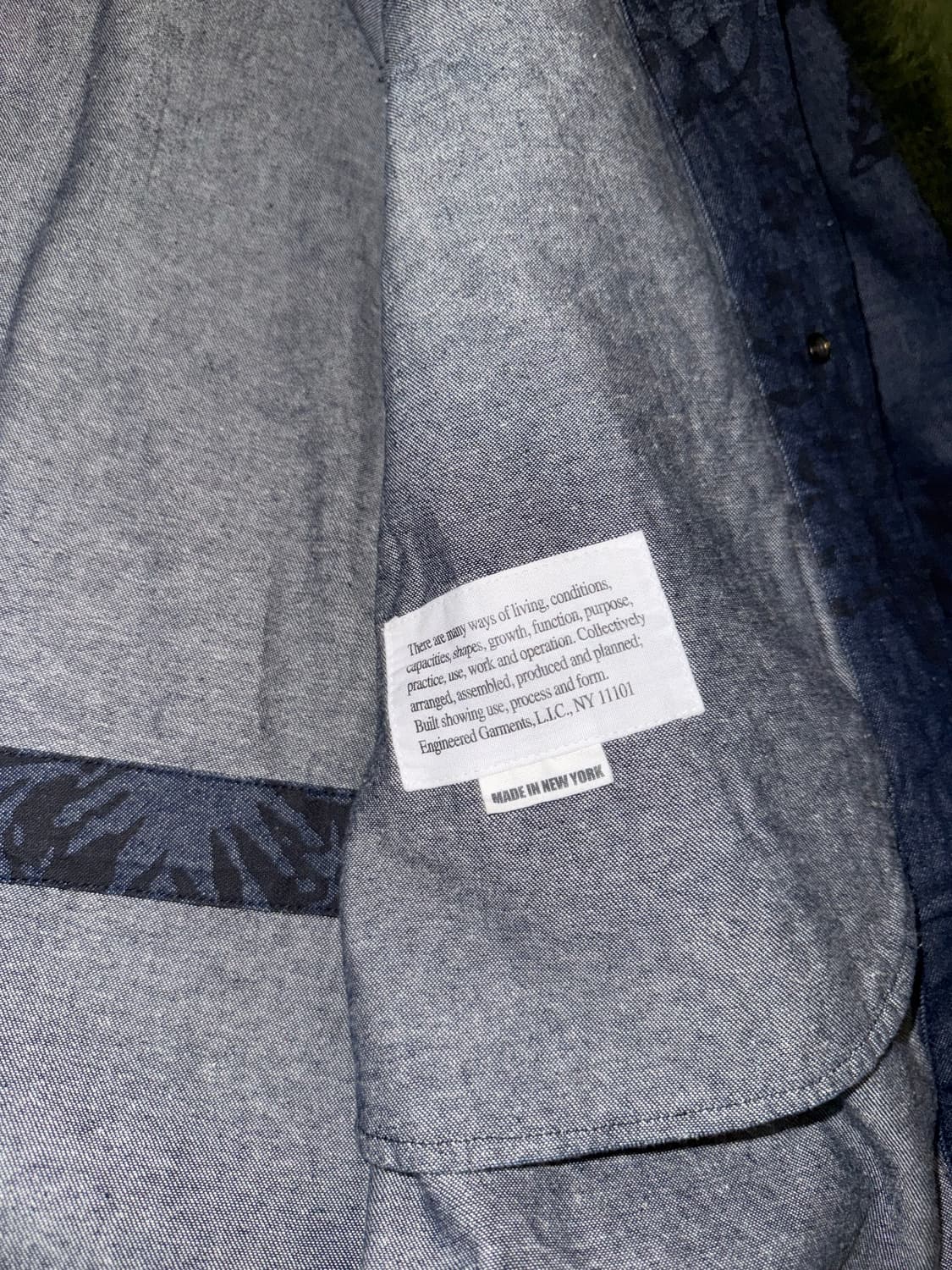 [XL] 엔지니어드 가먼츠 8온스 데님 하이랜드 파카 플로랄 인디고 상품이미지5