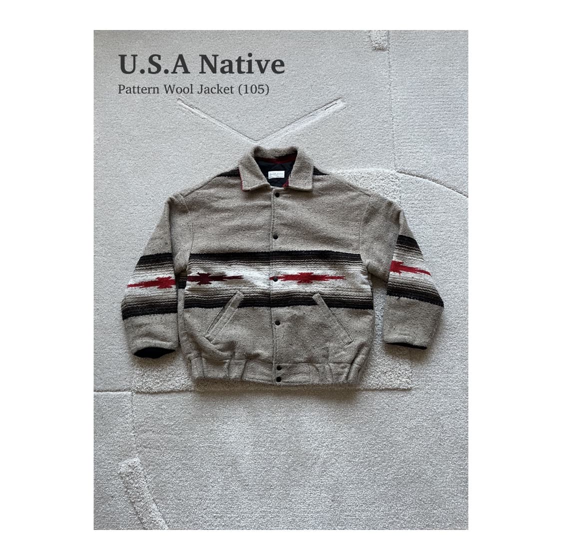 나바호 패턴 보로 울 자켓 (103-105) 상품이미지1