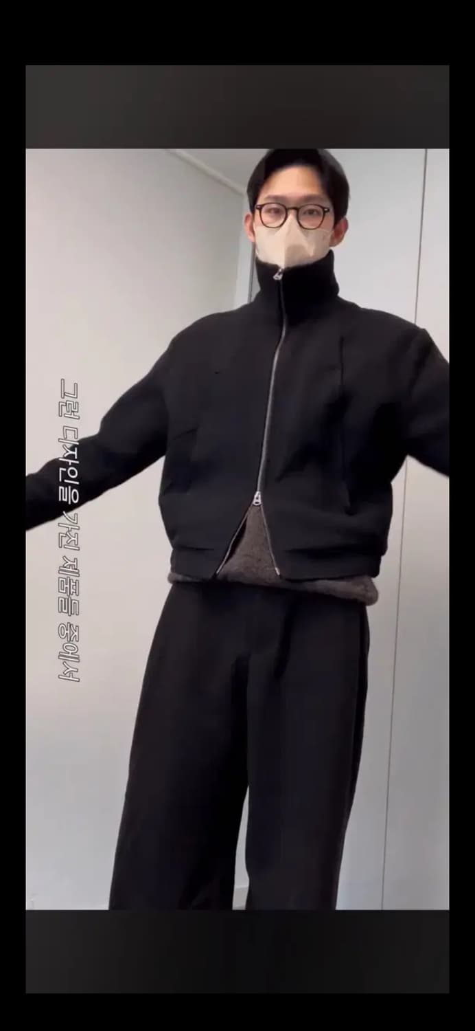 무료배송) 르마드 울 더블 포켓 하이넥 자켓 블랙 2 size 상품이미지3