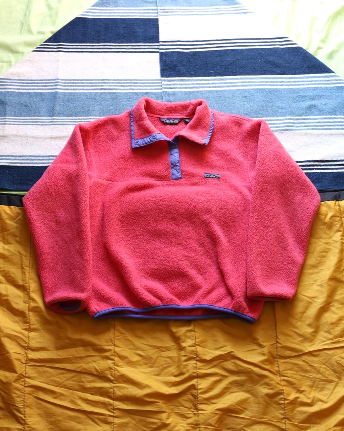 파타고니아 80s 신칠라 스냅티 플리스 (Salmon Pink) 상품이미지1