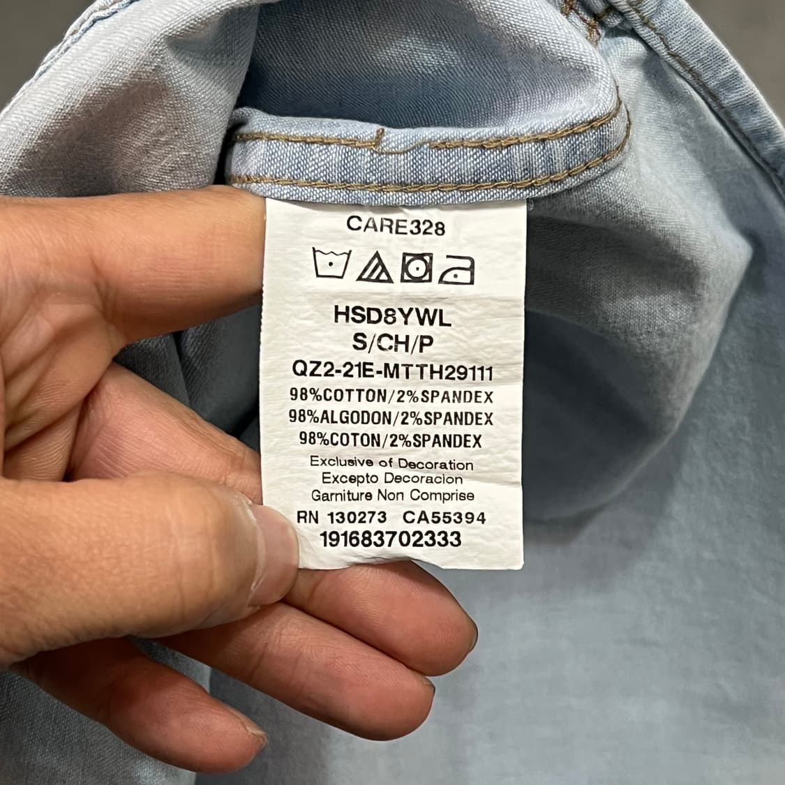  랭글러 워크 데님 하프 셔츠 y16246 상품이미지6