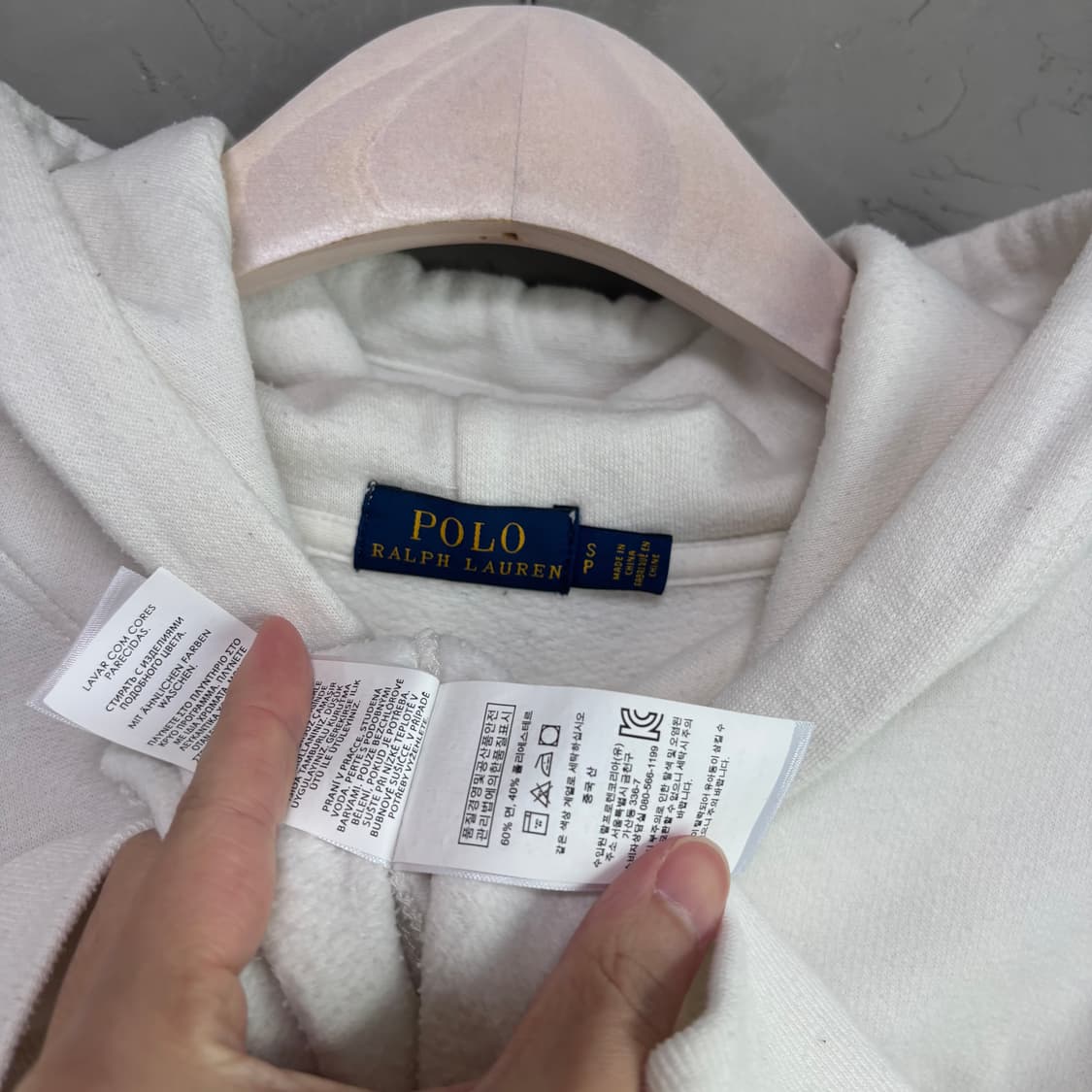 폴로 랄프로렌 후드 화이트 상품이미지3