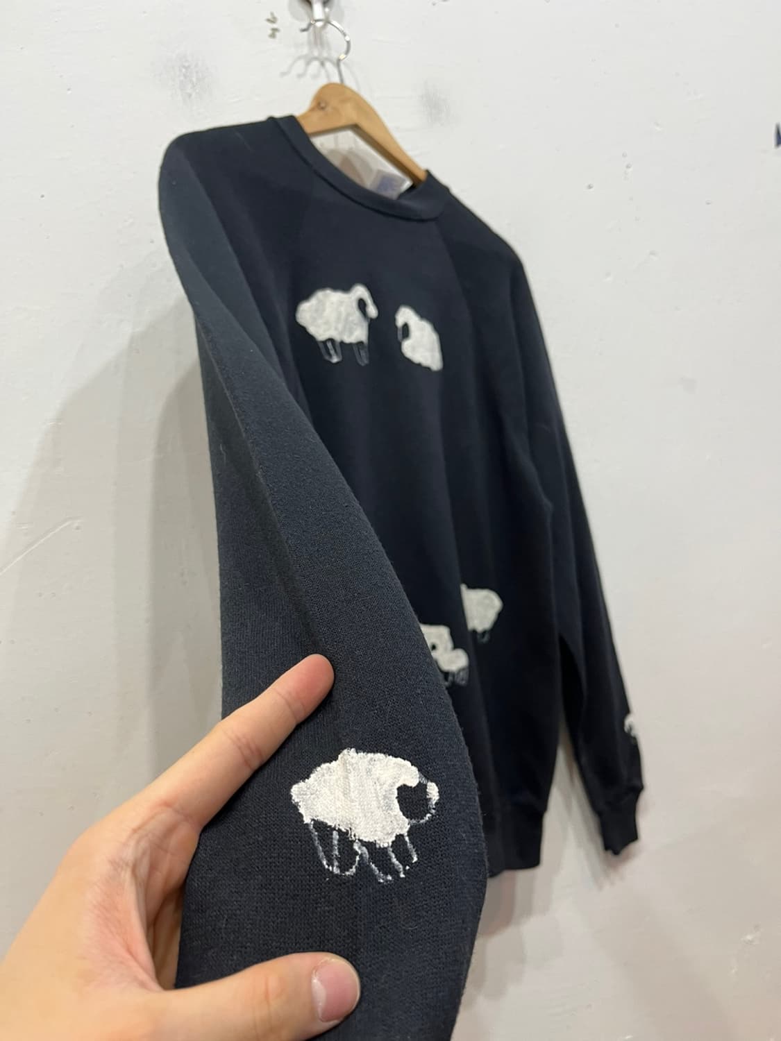 Made in USA TULTEX Sheep Painting Sweat 상품이미지6