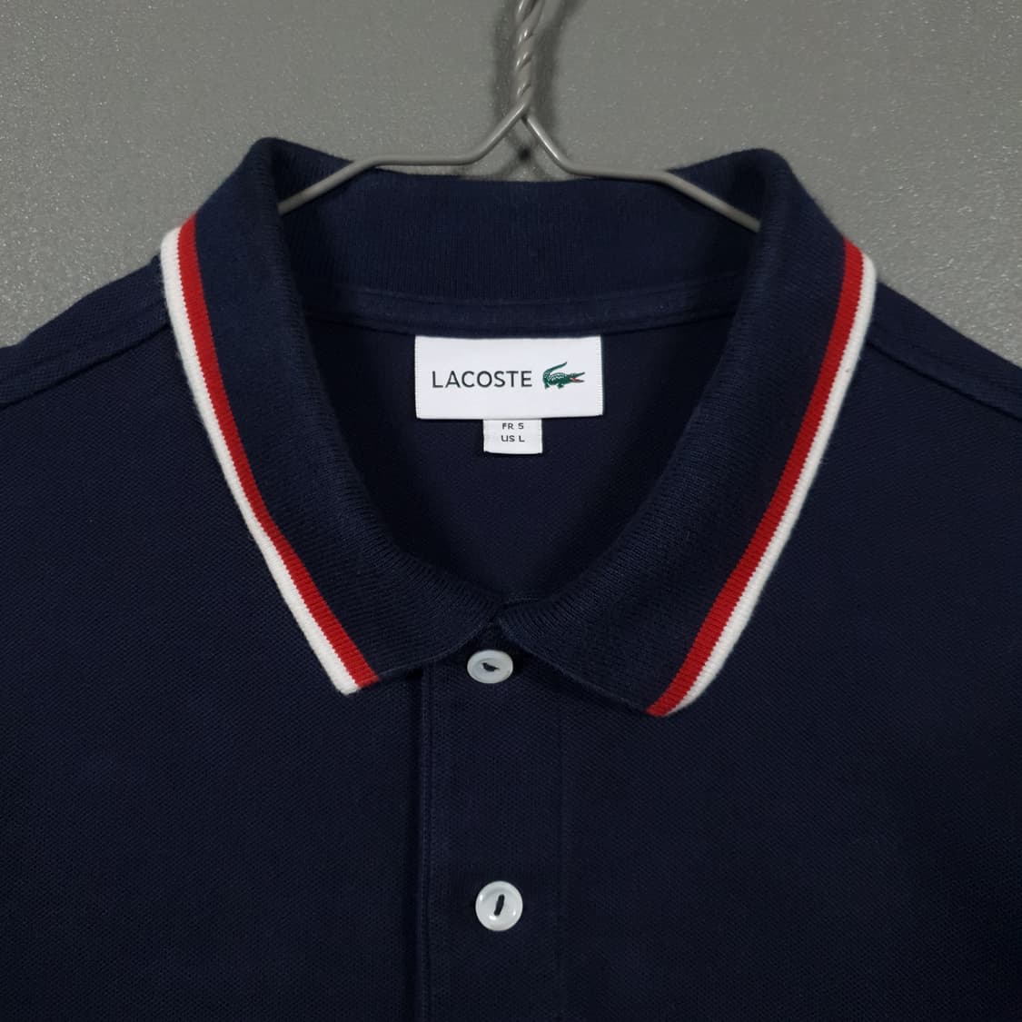 105) 라코스테 신형 22ss 카라 배색 세미 팬시 반팔 카라티 폴로 상품이미지6