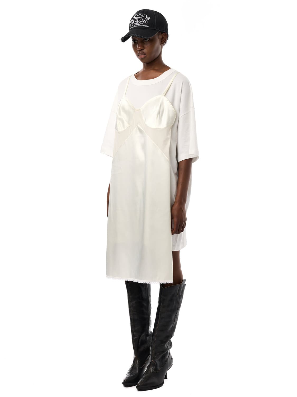 [XS]바퀘라 슬립 드레스 티셔츠 상품이미지3