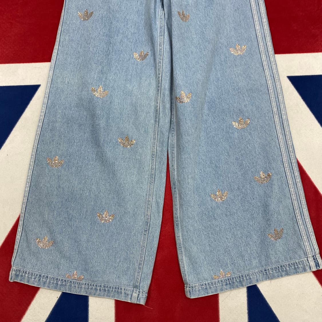 아디다스 데님 라인스톤팬츠 여성 M 상품이미지3