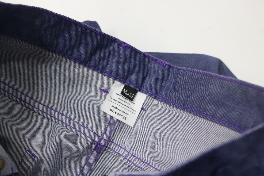 MofM man of moods) 빈티지 퍼플 스티치 인디고 데님 팬츠 상품이미지7