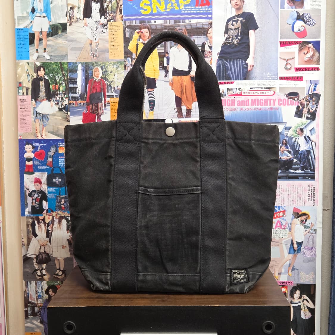 요시다 포터 캔버스 블랙 미니 토트백 상품이미지1