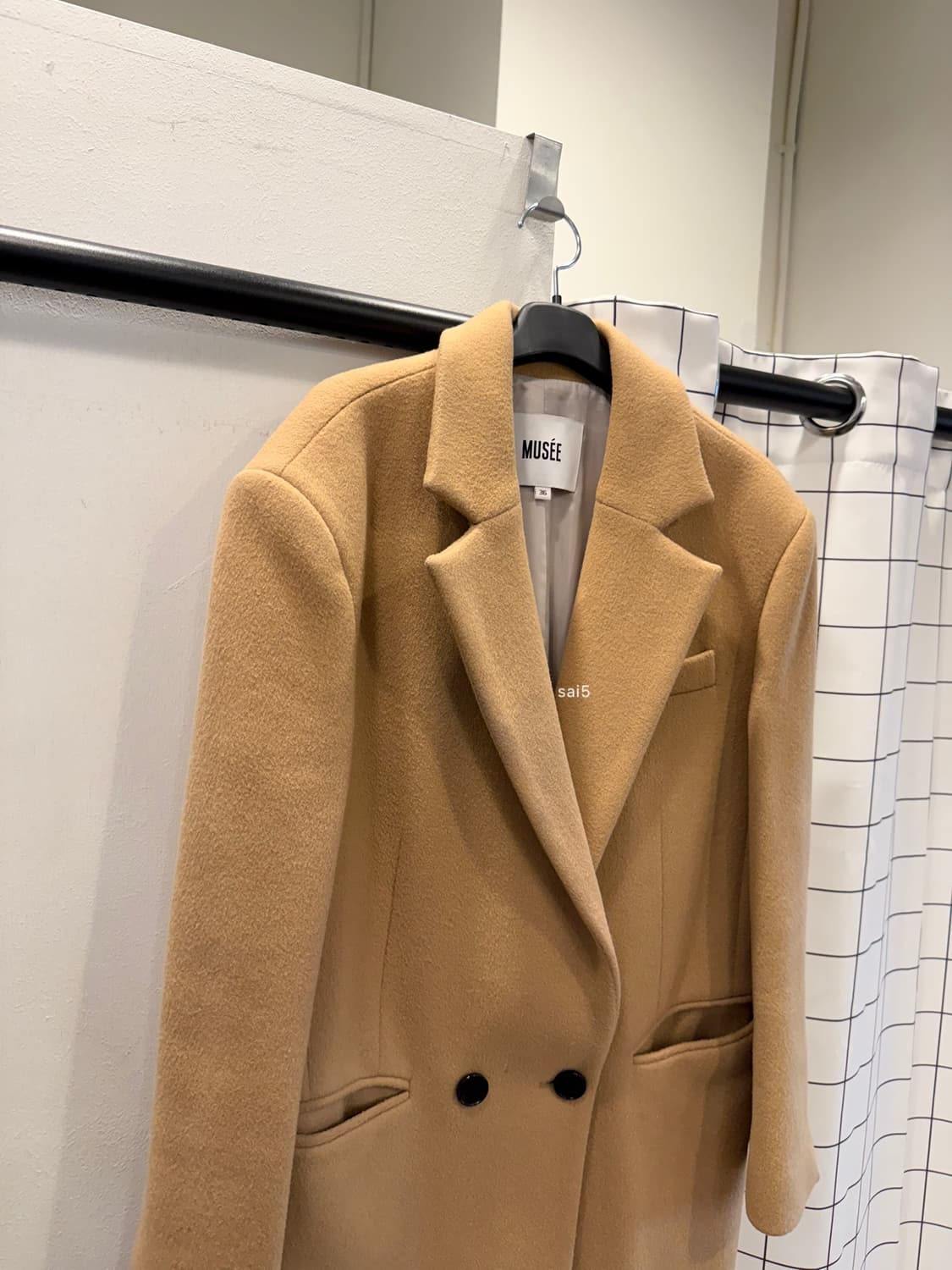 뮤제 오버숄더 더블 클래식 울캐시미어코트 상품이미지4