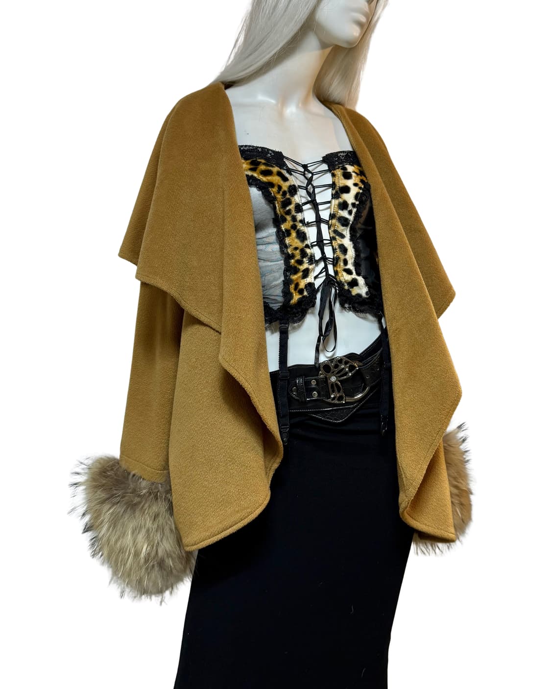 Cecil mc bee 갸루맛 라쿤 퍼 코트 상품이미지4