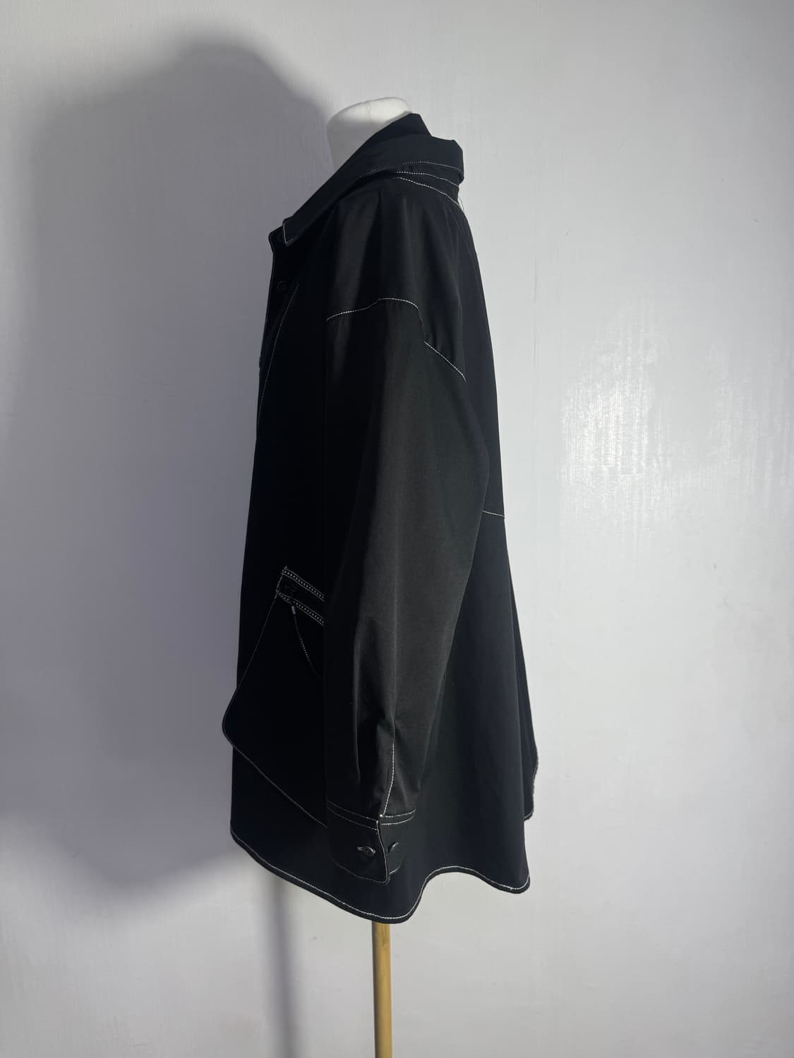 Kyoko huga 이중 버튼 셔츠형 롱 자켓 아방가르드 상품이미지4