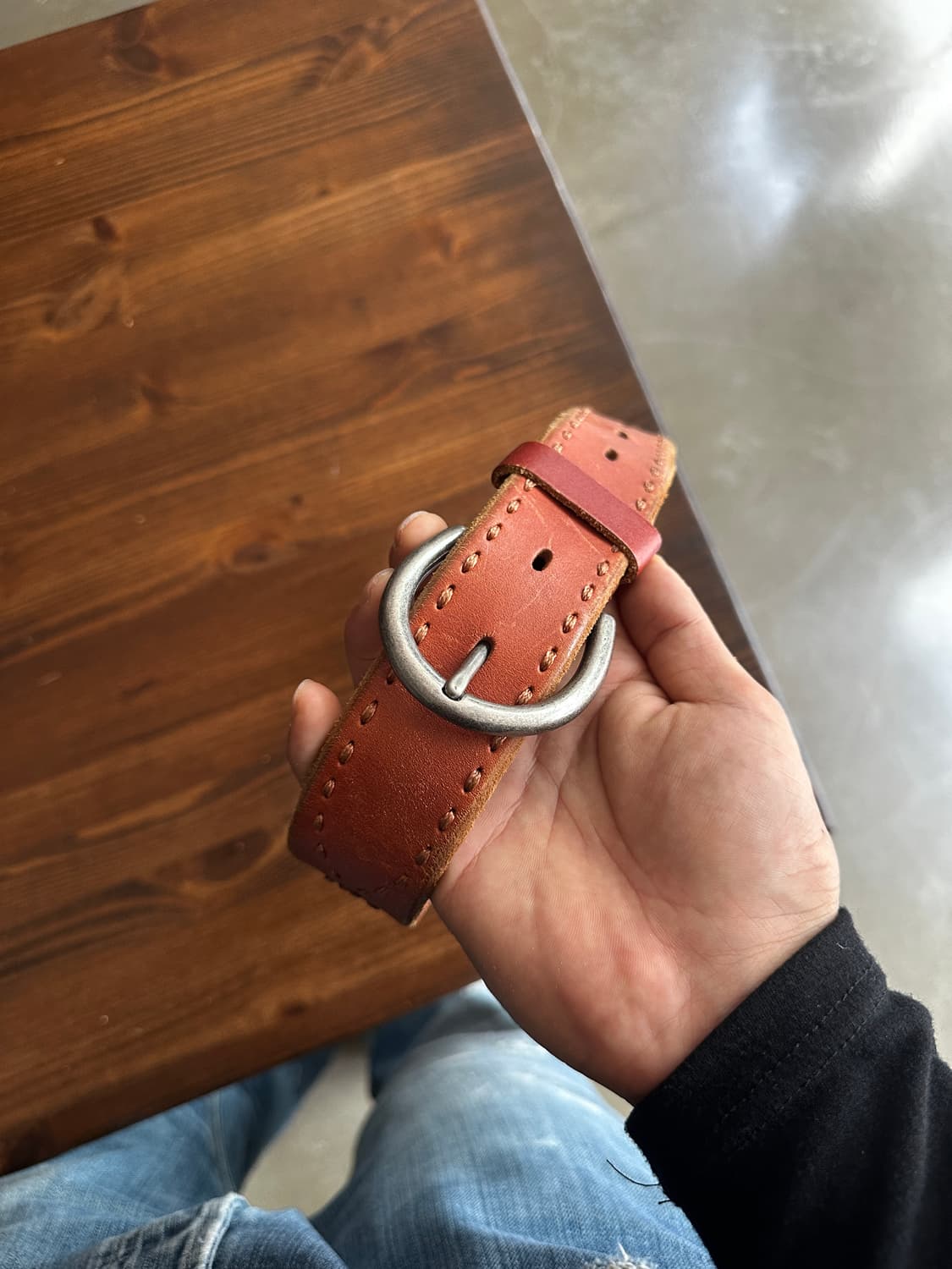 Vintage Genuine Leather Belt 상품이미지5