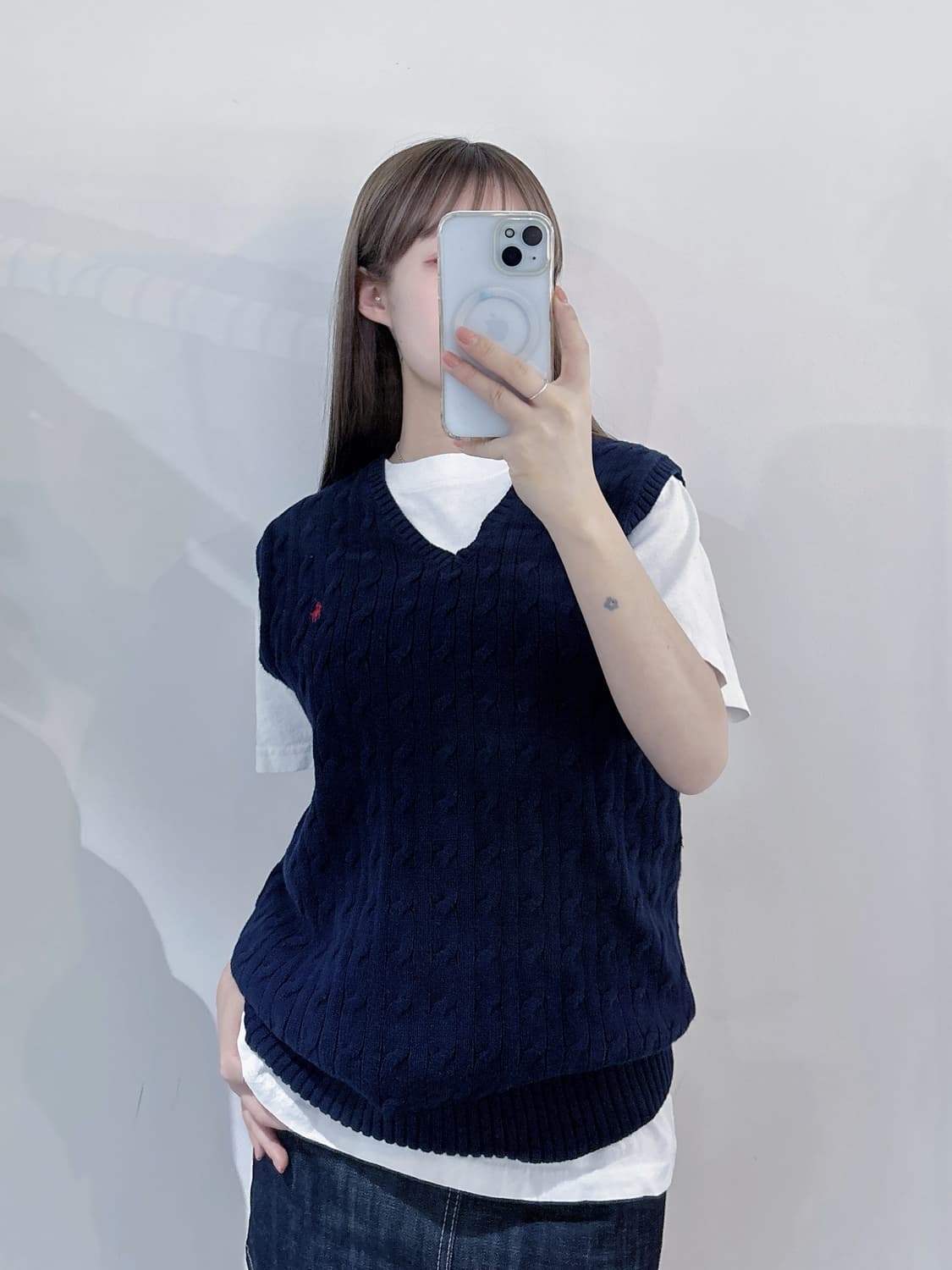 폴로랄프로렌 레드포니 네이비 케이블 니트조끼 상품이미지2