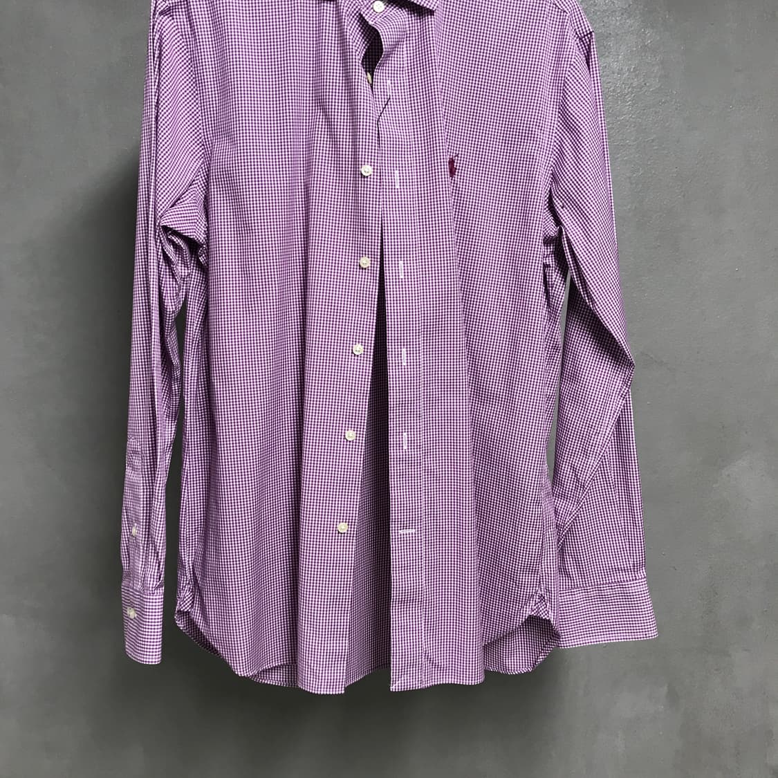 폴로 랄프로렌 깅엄 체크 셔츠 퍼플 15/39 상품이미지3