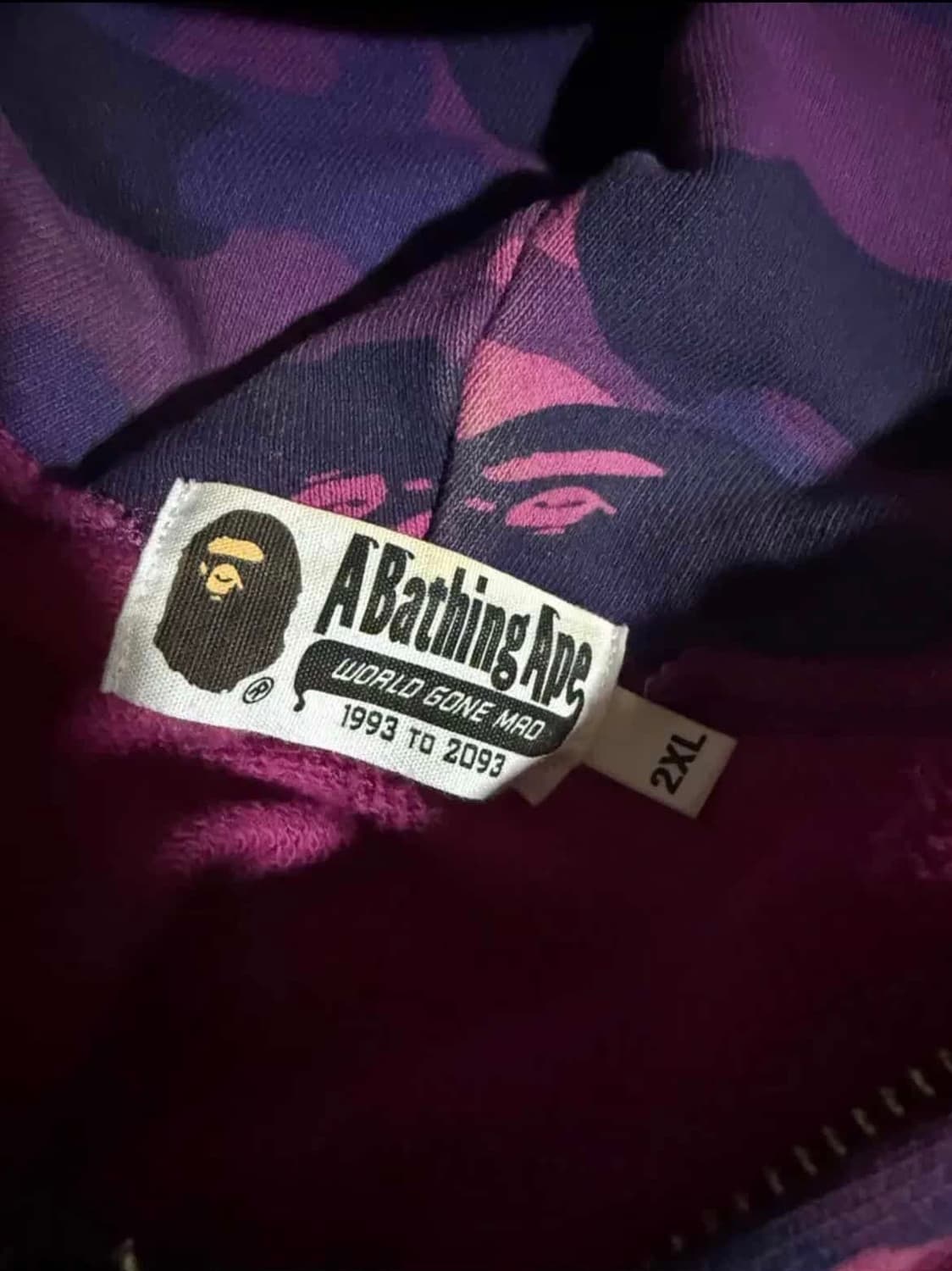 베이프 후드집업 퍼플 상품이미지5