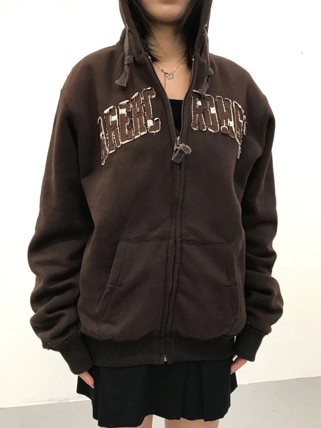 00s Abercrombie Wolf Logo Zip Hoodie 상품이미지2
