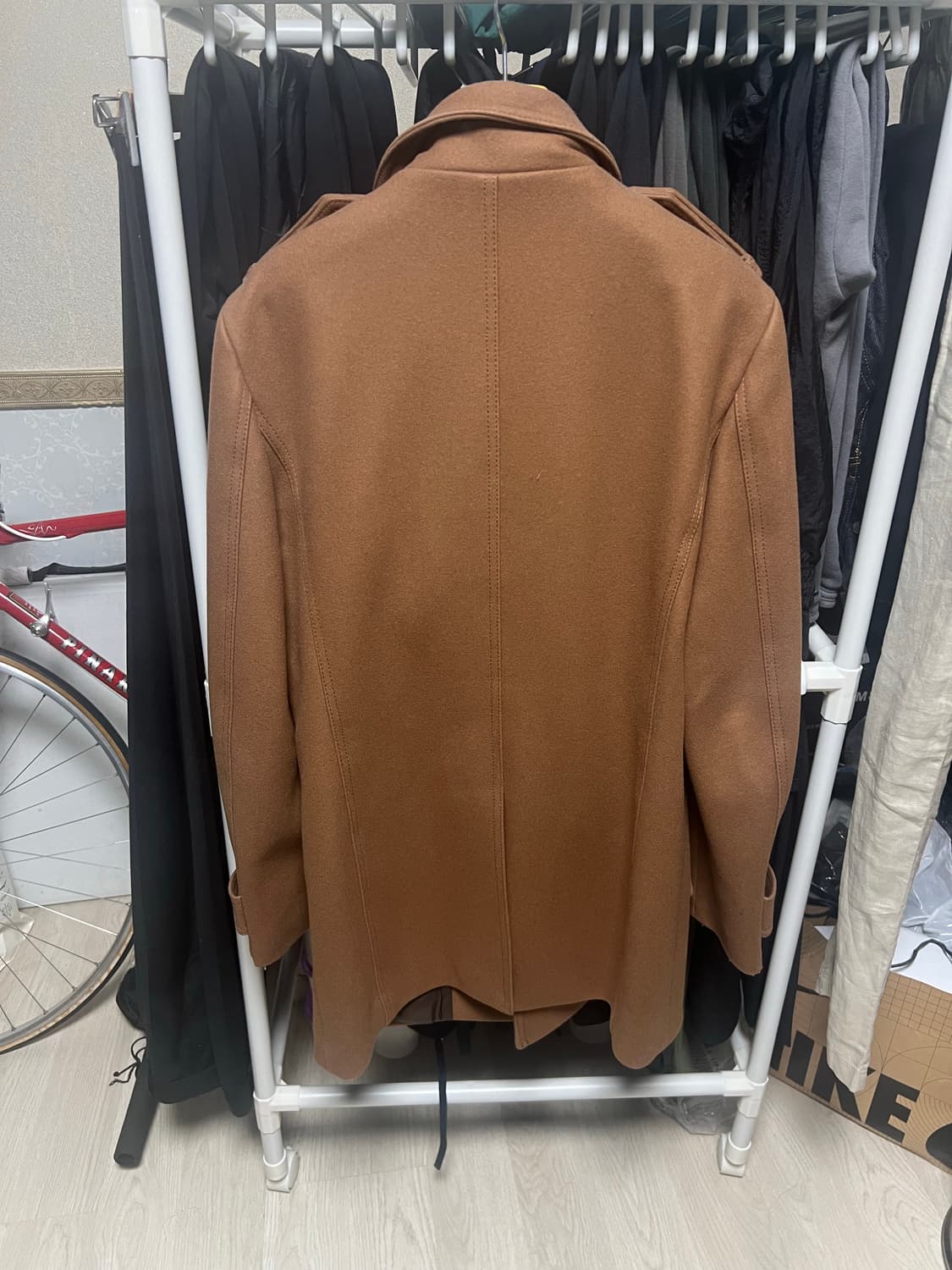 우영미 카멜 더블코트 상품이미지2