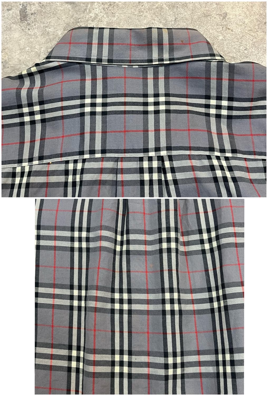 버버리 코튼 체크 셔츠 95(M) #csz3236 상품이미지7