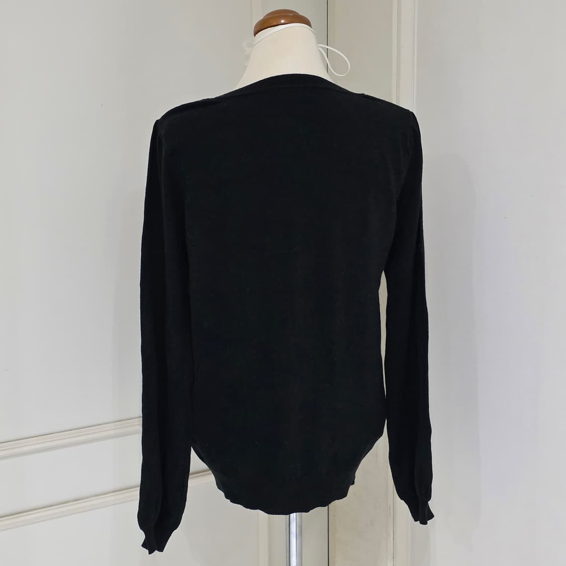 일본빈티지)블랙 공겜여주st 고딕로리타 레이스 로맨틱 엑팜깔 긴팔니트 상품이미지4