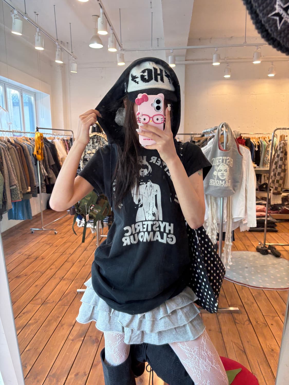 히스테릭글래머 반팔 후드 원피스 상품이미지6