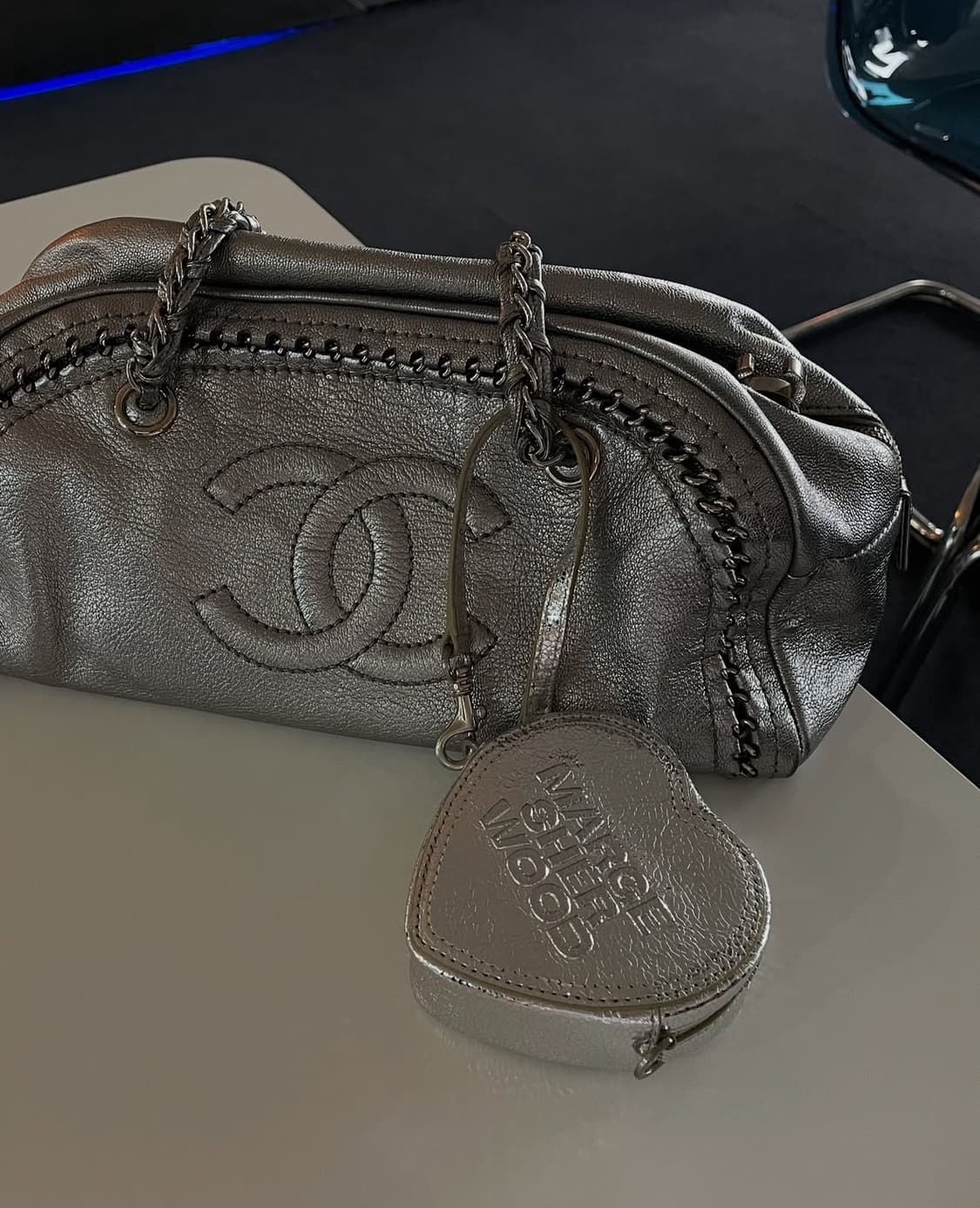 빈티지 샤넬 볼링백 상품이미지4