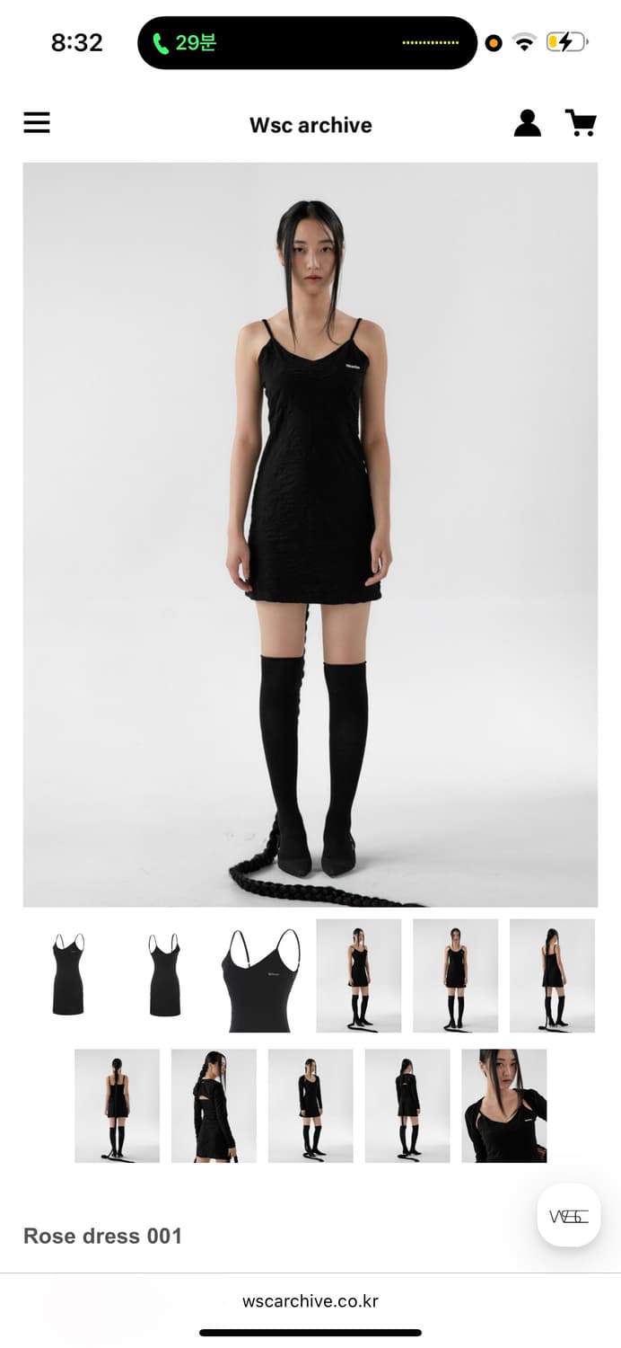 [새것] Wsc archive Rose dress 001 원피스 블랙 상품이미지2