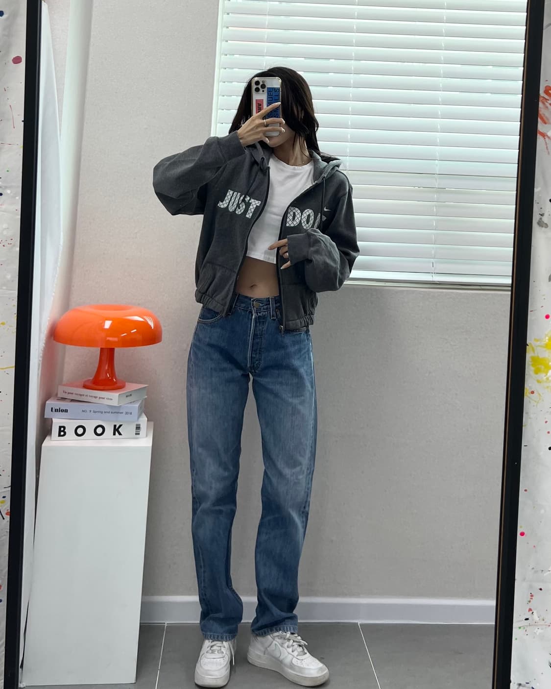 (WOMEN)나이키 크롭 후드 집업-M1469 상품이미지8