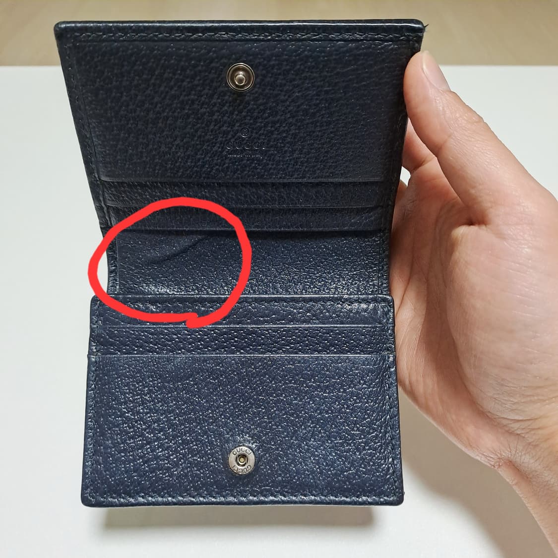 [100%/정품] 구찌 홀스빗 네이비 은장 지갑, 구찌지갑,구찌카드지갑 상품이미지9