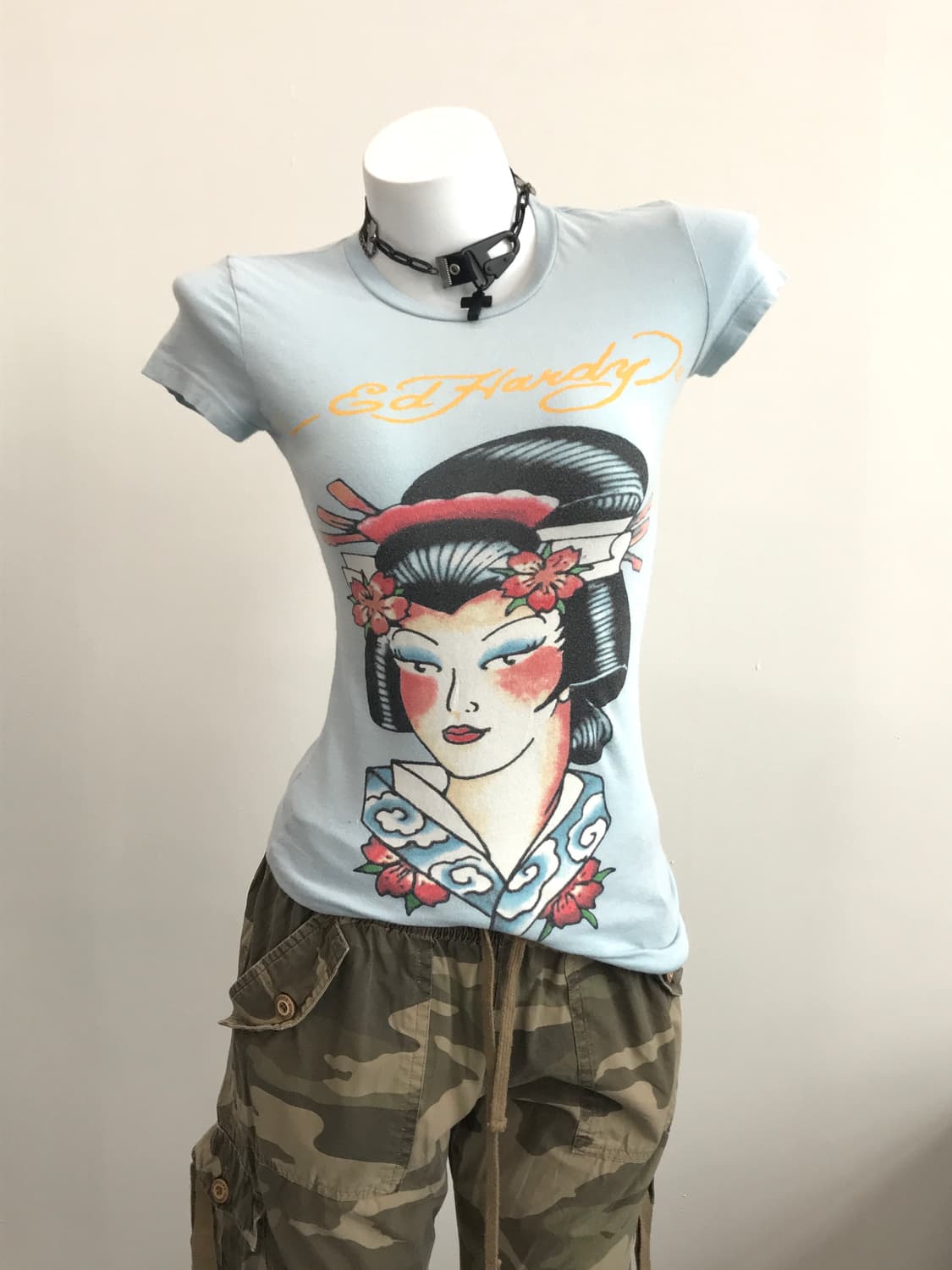 Ed Hardy 'Geisha' Printing T-shirts 상품이미지3