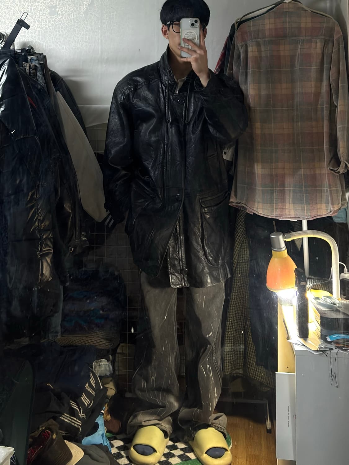 Japanese Sheepskin 레더 코트 자켓 L 상품이미지2