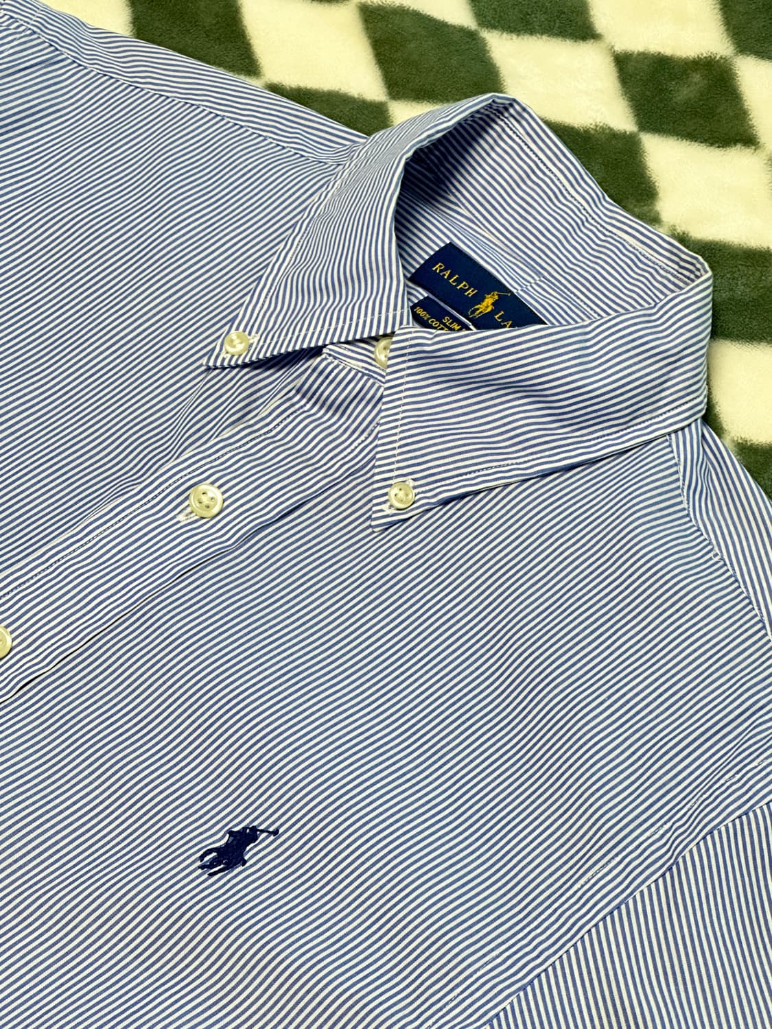 [정품]폴로 랄프로렌 스트라이프 셔츠 슬림핏 S 상품이미지1