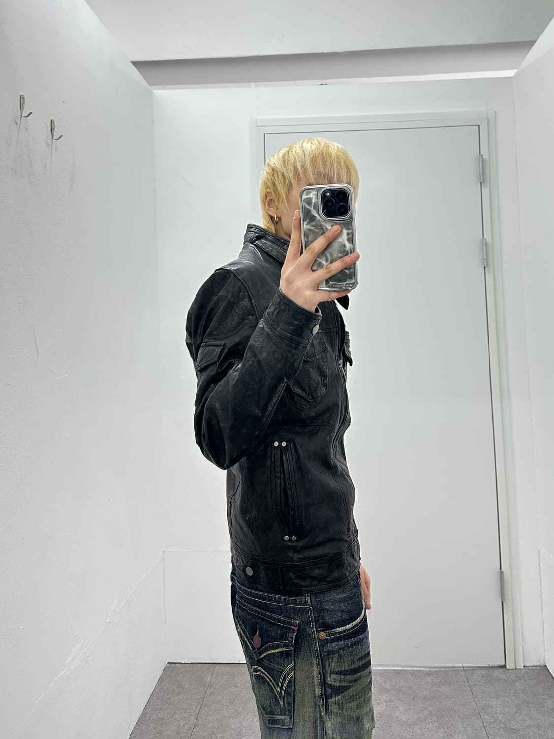 Italy Lambskin Pocket Detail Jacket 상품이미지8