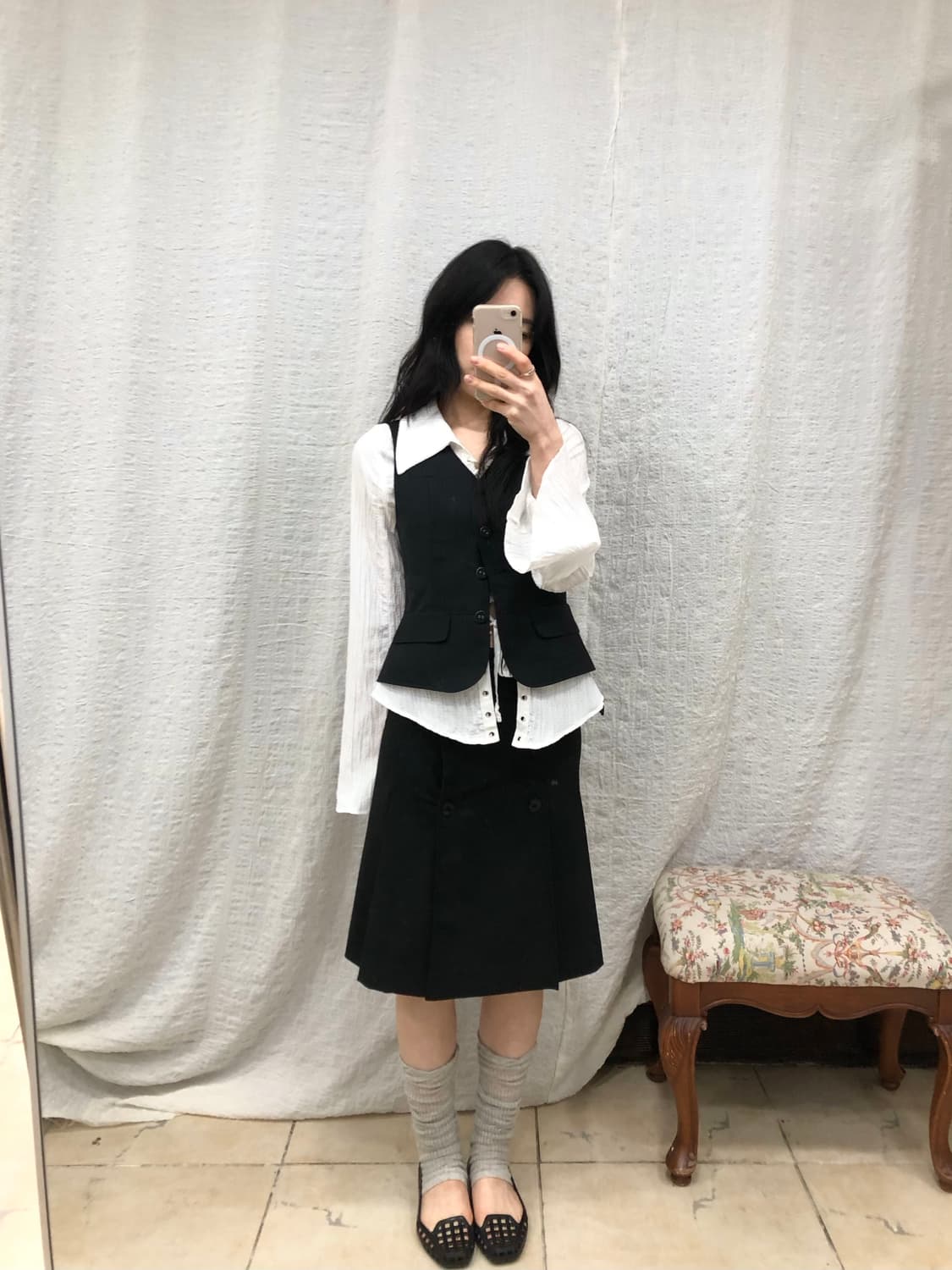 Black chic vest 상품이미지3