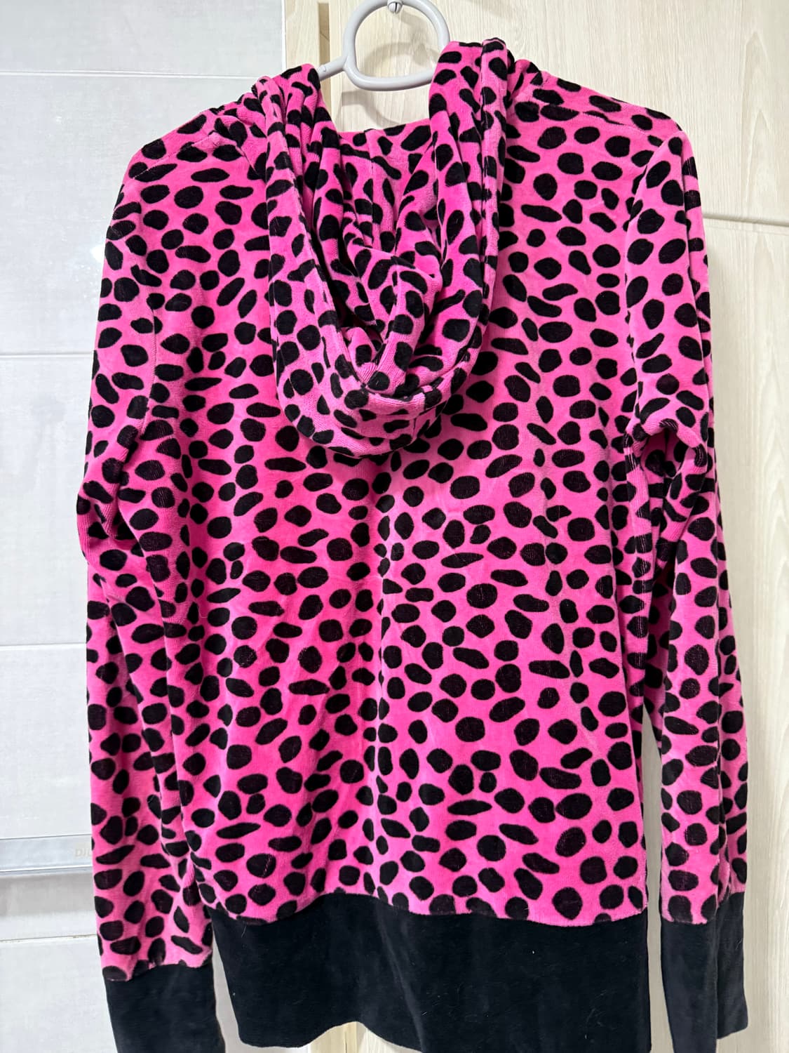 에메필 핑크 레오파드 투웨이 후드집업 상품이미지4