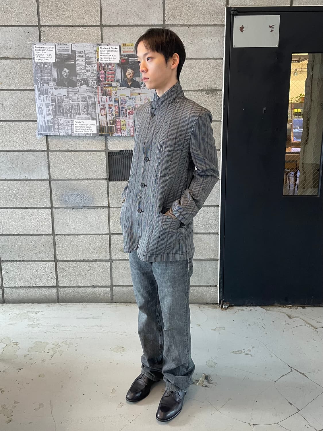 꼼데가르송 옴므 축융 스트라이프 블레이저 상품이미지3