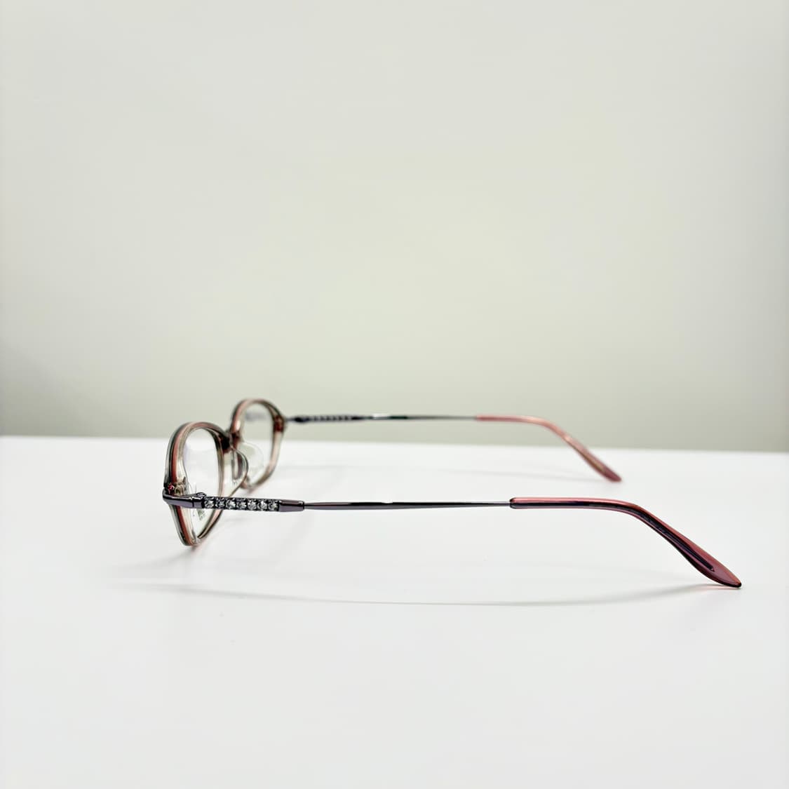 LUNA 핑크 큐빅 빈티지안경 상품이미지4