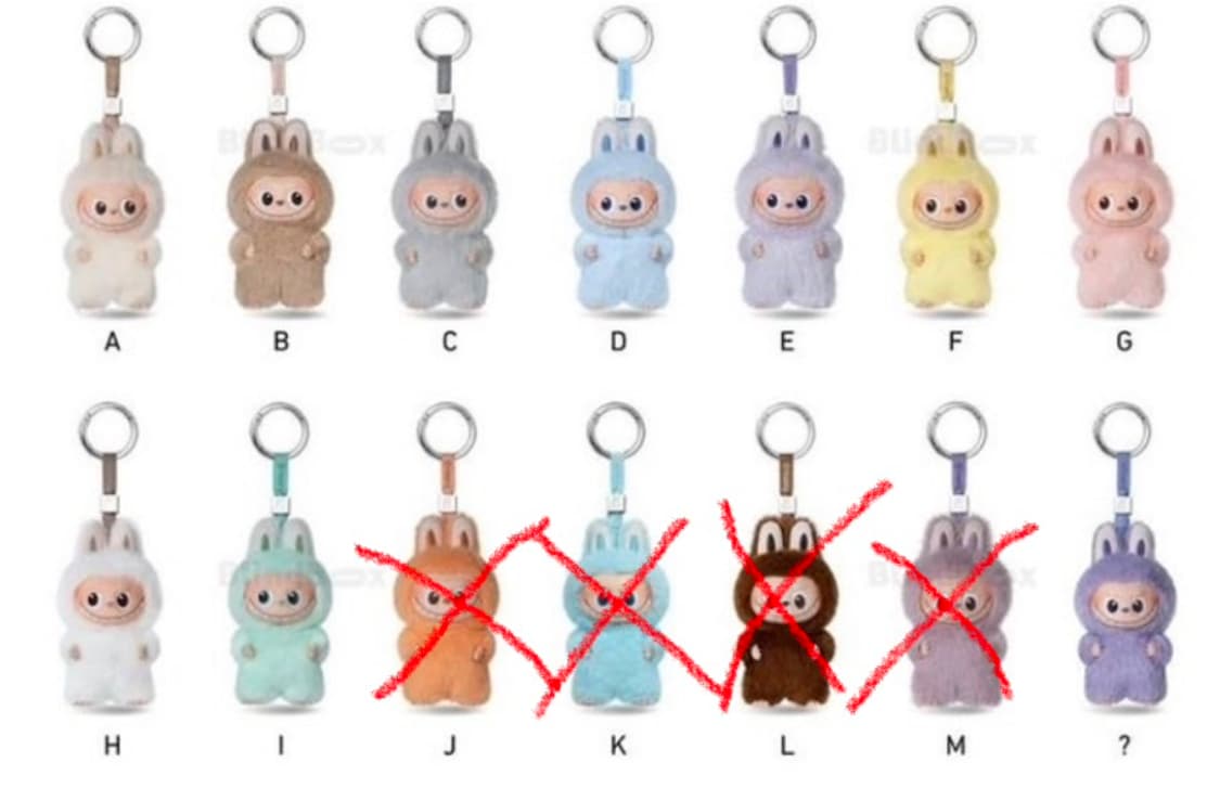 미니 라부부 키링 내마음속 비밀번호 A-M 상품이미지1